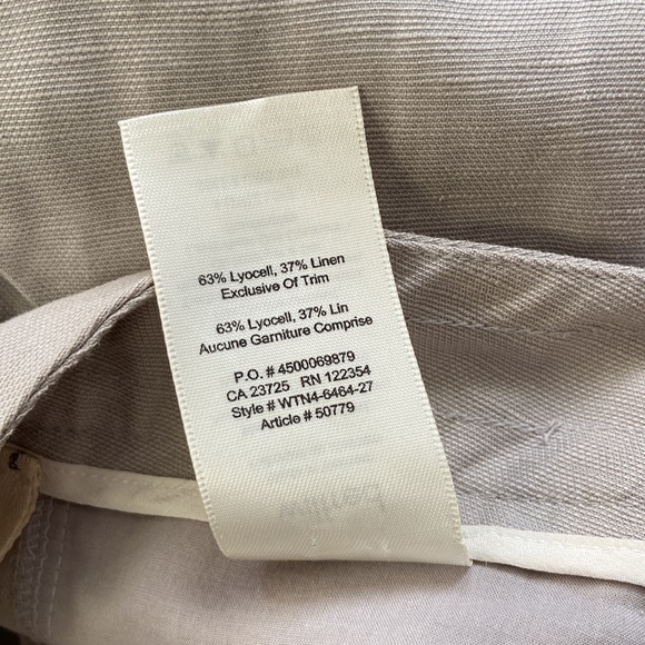 Gray Linen Blend Marais Pant - Picture 6 of 6